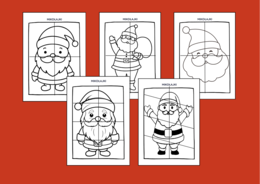 MIKOŁAJKI – Mikołaj – Boże Narodzenie – UKŁADANKA – układanki – puzzle – kolorowanka – 10 szt. biblioteka – świetlica – przedszkole