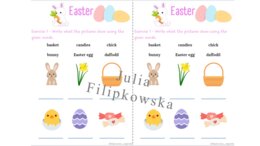 Wielkanocny zestaw zadań/ karta pracy/ zadania/ słownictwo/ Klasy 1-3/ SP 1-3/ Easter/ Wielkanoc/ Dzieci/ Gotowa lekcja