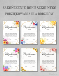 Podziękowania dla Rodziców na Zakończenie Roku Szkolnego