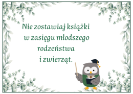 Jak postępować z książkami - BIBLIOTEKA - gazetka - wersja 1