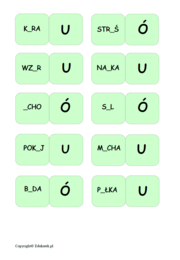 Domino - gry ortograficzne