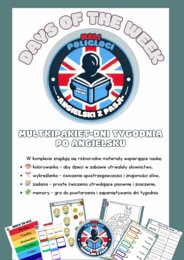 "Days of the week- Dni tygodnia po angielsku” – Multipakiet edukacyjny:kolorowanki, zadania i gry dla dzieci