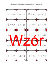 Domino - Mnożenie i dzielenie liczb wymiernych | matematyka