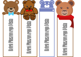 Zakładki Dzień Pluszowego Misia