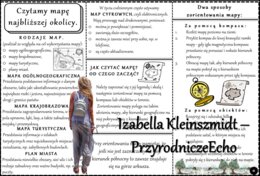 Książeczka/sketchnotka/notatka/wklejka/ściąga dla ucznia i przypomnienie dla nauczyciela/edukacja domowa. Temat „Czytamy mapę najbliższej okolicy” w pdf. Geografia 5, dział „Mapa Polski”. Materiał wykonany na podstawie podręcznika z wydawnictwa Nowa Era 