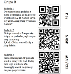 Klasa 7. Praca, moc - zadania