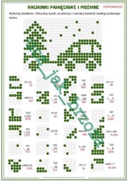 Rachunki pamięciowe i pisemne, kodowanie, klasa 4, Boże Narodzenie