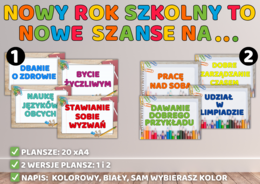 NOWY ROK SZKOLNY, TO NOWE SZANSE NA...- Gazetka szkolna