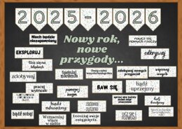 Motywacyjna gazetka szkolna po polsku wersja kolorowa oraz czarno biała,Świetlica, Rozpoczęcie roku szkolnego- szablon canva.