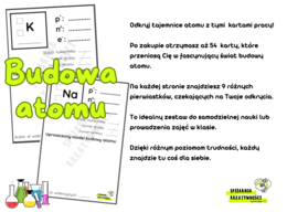 Budowa atomu - wizytówki pierwiastków do wypełnienia