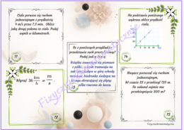 Ruch – karta pracy z szyfrem | Klasa 7 | 16 zadań + rozwiązania
