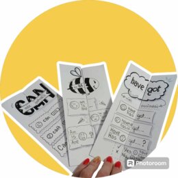 🎨 Zestaw craftowy: „Mini książeczki gramatyczne” – English Grammar Foldables (can, to be, have got)