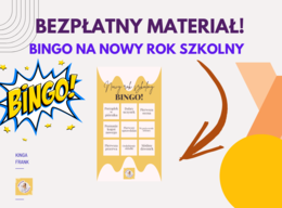 Nowy rok szkolny BINGO 🎉 | #bezpłatne #PrzystańEdukacjiKingaFrank #DARMOWE