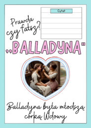 Prawda czy fałsz?-karty graficzne do lektury ,,Balladyna"