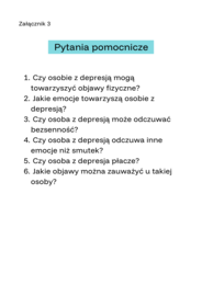 Konspekt zajęć - "Depresja- choroba cywilizacyjna" 