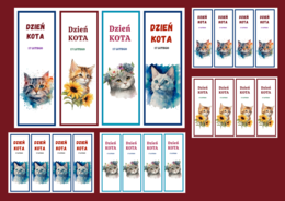 DZIEŃ KOTA – zakładki do książek – zakładka – biblioteka – świetlica – wersja 3