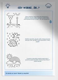 Kolorowanka: „Co można robić, kiedy pada deszcz?”