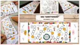 Gra planszowa „Asertywność dla dzieci 6-9 lat. Plansza + 40 pytań” – pomoc edukacyjna do druku