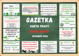 Pakiet na Światowy Dzień Ziemi - GAZETKA/ KARTA PRACY/ NAPIS GRATIS!