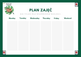 Tygodniowy plan zajęć - biologia
