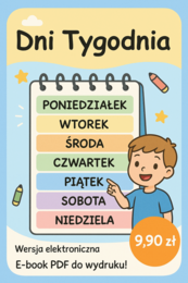 Dni tygodnia. Karta pracy. Sprawdzian