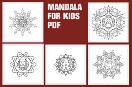 Świąteczne kolorowanki dla dzieci 5 x mandala pdf