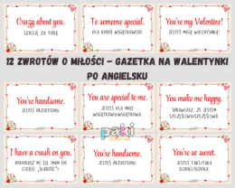 Walentynki // zwroty // gazetka // po angielsku