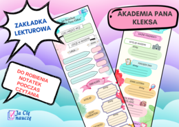 Akademia Pana Kleksa - karta pracy zakładka