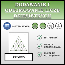 Trimino - Dodawanie i odejmowanie liczb dziesiętnych | matematyka