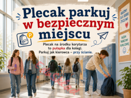 🛎️ Zasady bezpiecznej przerwy – nowoczesna gazetka korytarzowa z humorem