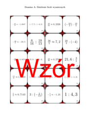 Domino - Dzielenie liczb wymiernych | matematyka