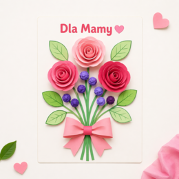 Bukiet dla mamy – praca plastyczna krok po kroku