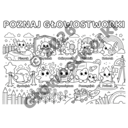 Głowostworkowe Kolorowanki — 13 stron do druku
