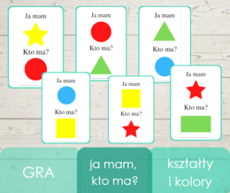 Ja mam, kto ma? - kształty + kolory