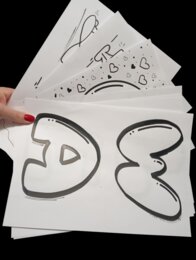 Walentynkowy zestaw edukacyjny — czarno-biały PDF do druku