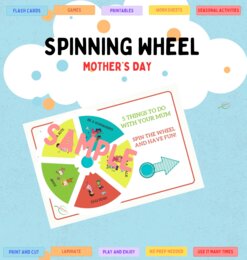 Mother's Day Spinning Wheel/ Koło zadań na Dzień Matki 5 aktywności