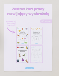 Zestaw kart pracy rozwijający wyobraźnię