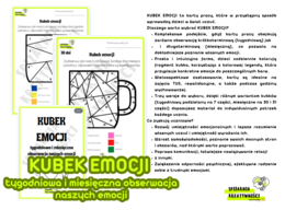 KUBEK EMOCJI tygodniowa i miesięczna obserwacja naszych emocji - zajęcia TUS, rewalidacja, godzina wychowawcza