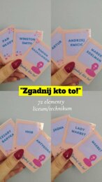 "Zgadnij kto to! - matura lektury obowiązkowe 72 hasła"