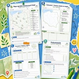 Mapa ogrodów botanicznych Polski