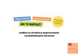 Wypowiedź argumentacyjna - szablon