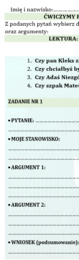 ARGUMENTUJEMY. ĆWICZYMY UZASADNIANIE STANOWISKA MATERIAŁ DLA UCZNIÓW KLAS 4-8