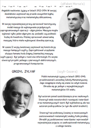 Gazetka - szyfrowanie + sylwetki znanych matematyków
