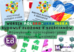 E8 Powtórzenie przed egzaminem ósmoklasisty Budowle złożone z sześcianów -wersja polsko-ukraińska z odpowiedziami