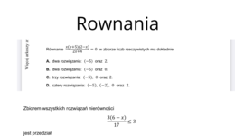 Równania Test