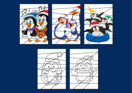 DZIEŃ PINGWINA – Dzień Wiedzy o Pingwinach – puzzle – biblioteka - przedszkole - świetlica - 11 wersji