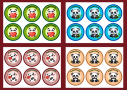 DZIEŃ PANDY – medale – 4 wersje – biblioteka – świetlica – przedszkole