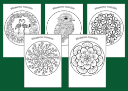 Wiosna – kolorowanka – MANDALA – biblioteka – świetlica – gazetka – mandale – kolorowanki - 52 szt.