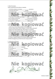 Karta pracy + czytanka "Christmas from the Other Side" B2+