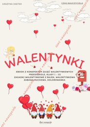 Walentynki - zagadki z bajek, gra ruchowa, kolorowanka